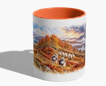 Herbst in den Highlands - Bearded Collie Tasse No. 3